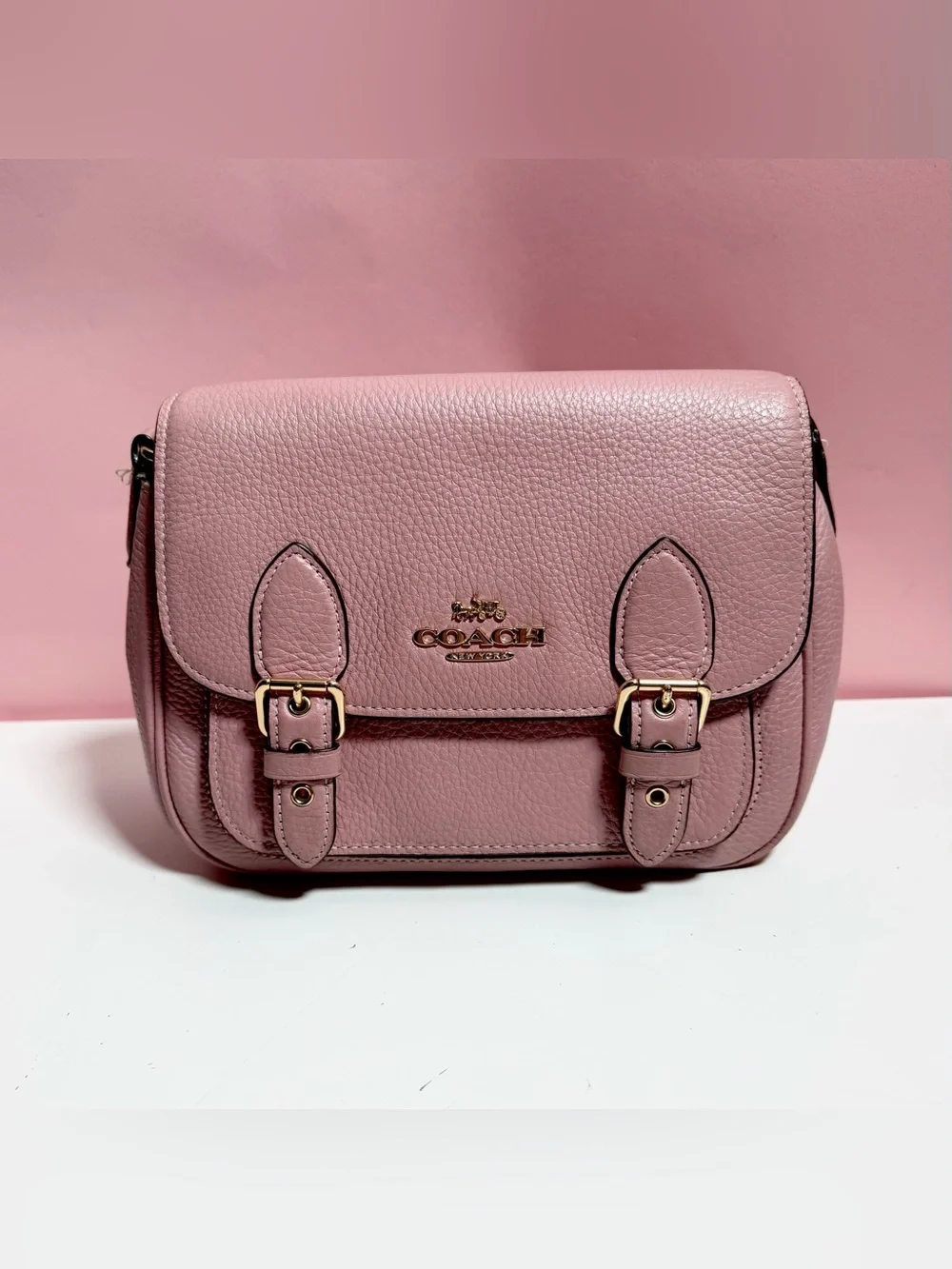 Pink Mauve Coach Lucy crossbody bag purse